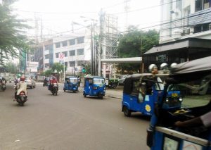 Bajaj on Jakarta streets